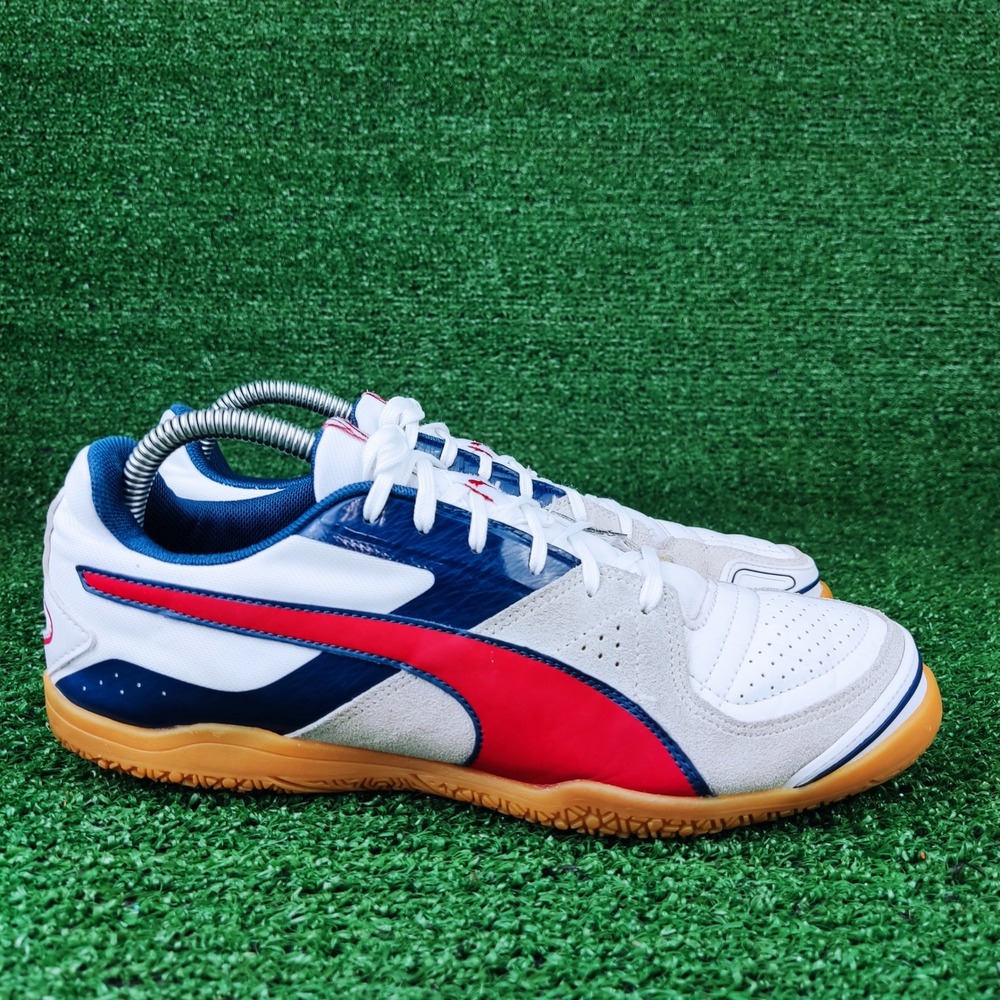 Puma Shoes Mens 7.5 White Invicto Sala Indoor Soccer Sneakers 103241 06 Gum Sole